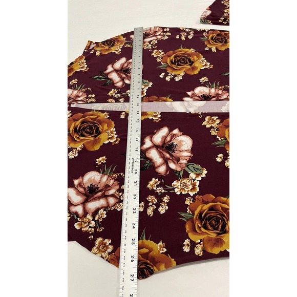 LIME&Chili Ladies Open Front Floral Kimono MadeInUSA S/L Bell Sleeves Boho Chic - Picture 9 of 10